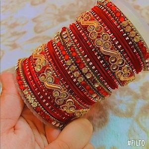 Indian Red Bangle set
